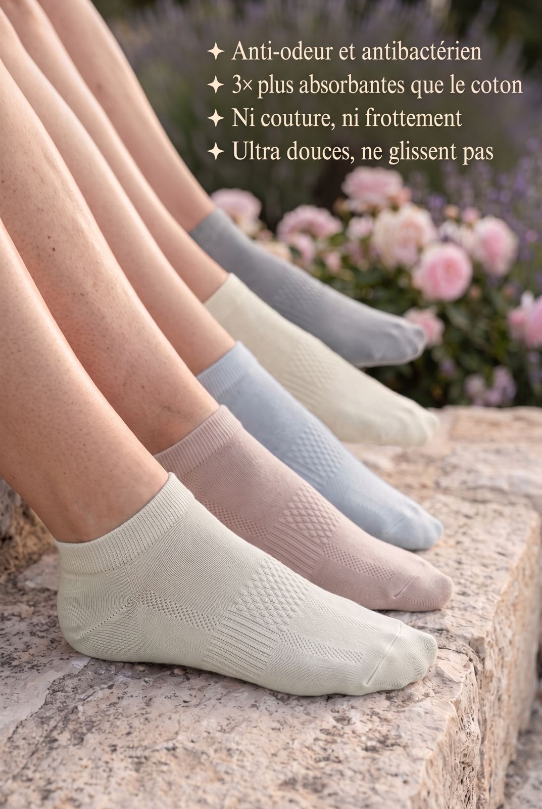 Pack de 5 Chaussettes Courtes YELENA en bambou