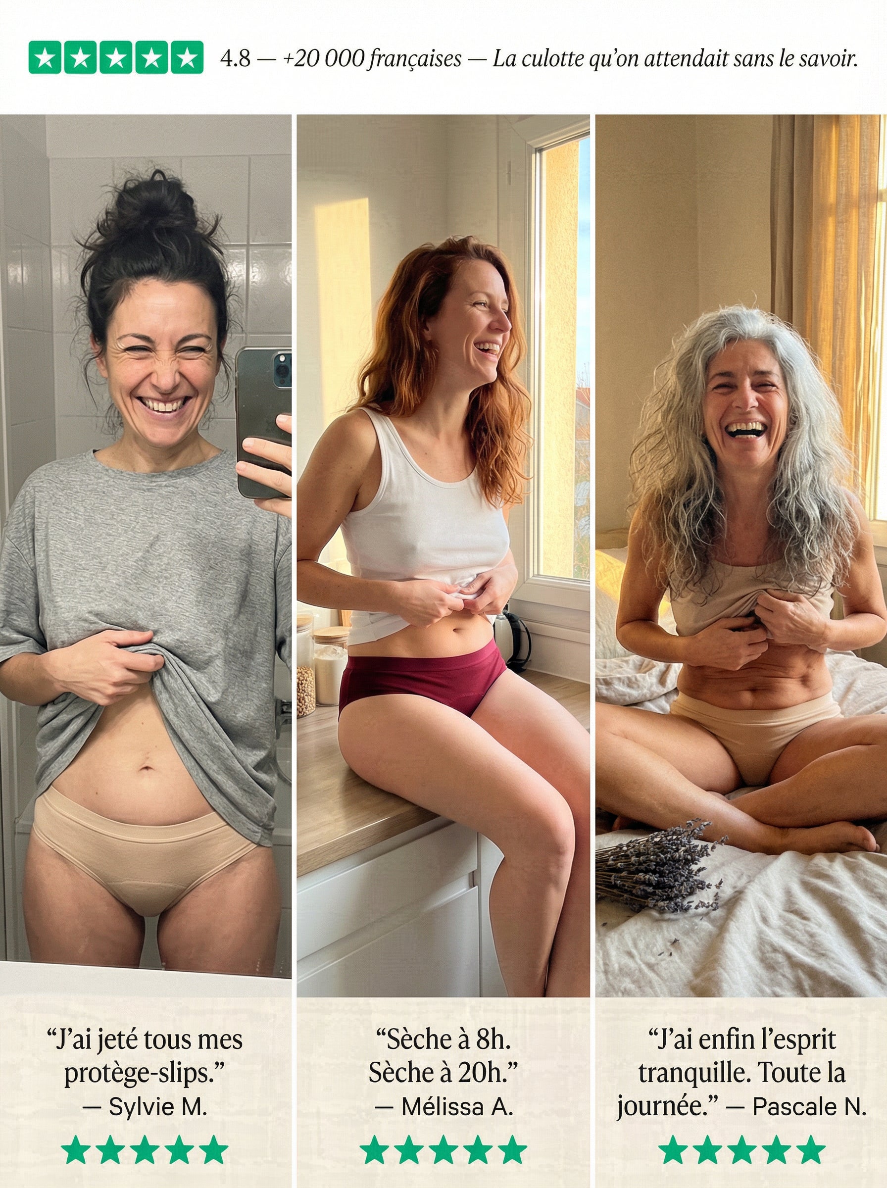 Culotte NARA en bambou | Fini l'humidité du quotidien